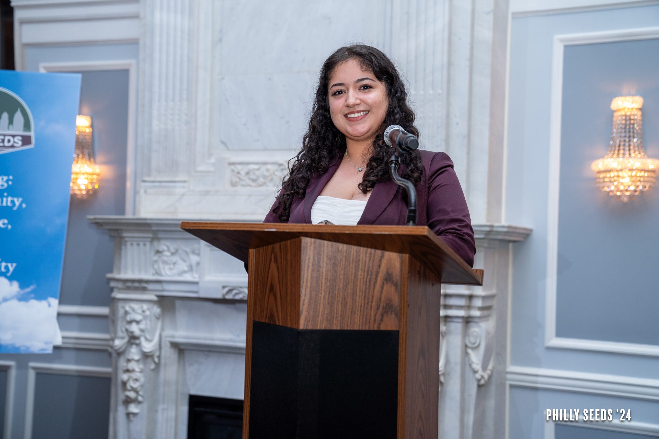 Girl at podium